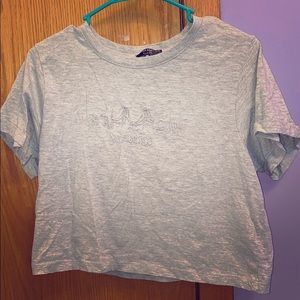 gray San Francisco crop top